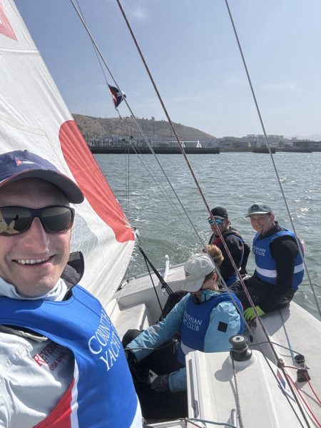 Erik Breedlove catches Richmond Yacht Club's three-day sunny sailing venue with the Corinthian Yacht Club crew.