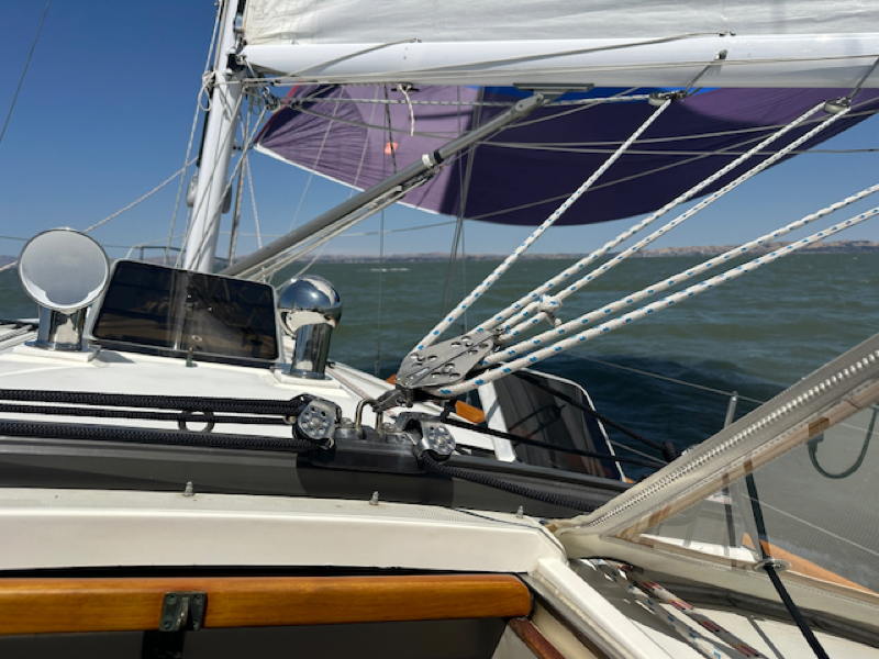 Smooth sailing under the Marin headlands.