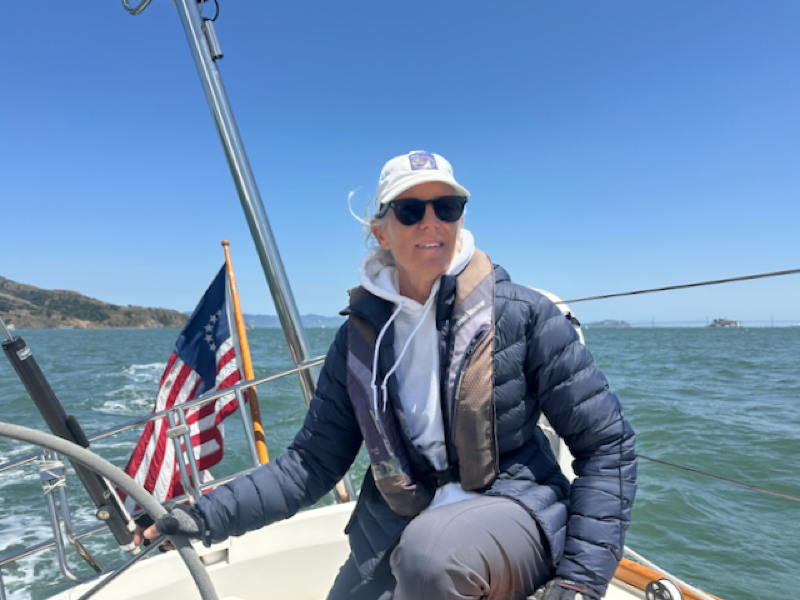 We sailed the whole weekend under the 2025 Summer Sailstice burgee.