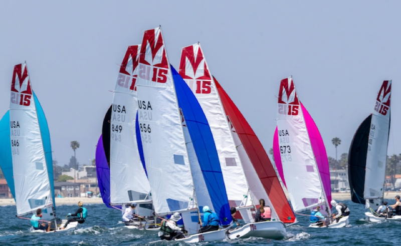 The 22 strong Megles 15 fleet won by ABYC's Reinhardt and Robbie King.