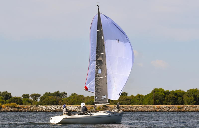 Melinda and Bill Erkelens on their class-winning Moore 24 Flying Circus.