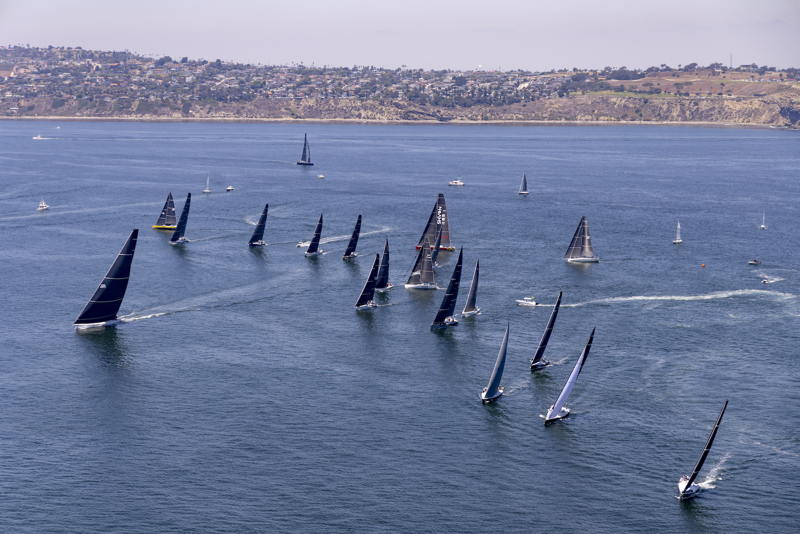 Saturday's starters got off in light wind but were able to head west.