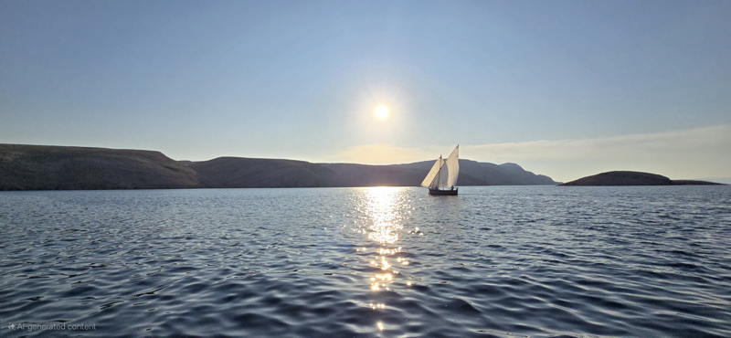 Sailing the Adriatic in summer camp.