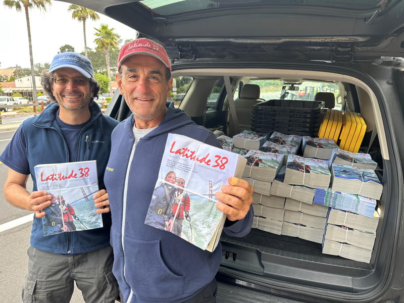 Bob Bodnar and Leo Richiuso getting ready to drive their seperate routes delivering the July issue to the San Francisco Peninsula and Richmond to Oakland in the East Bay. We thank them and the distributors who get the magazines into your hands.