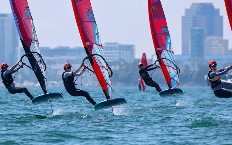 IQ Foils were on hand to test out the waters.
