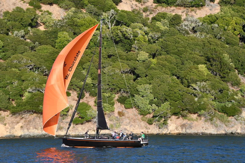 Steve Stroub and crew on his Saffier 37 Mr. Chocolate took the scenic route in Raccoon Strait.