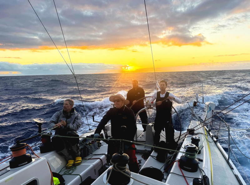 Dave Moore's crew aboard Westerly captures the ideal mid-ocean moment.