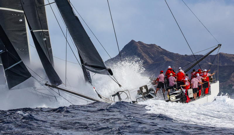 Lucky launching it on approach to the finish of the 2025 Transpac off of Diamond Head.
