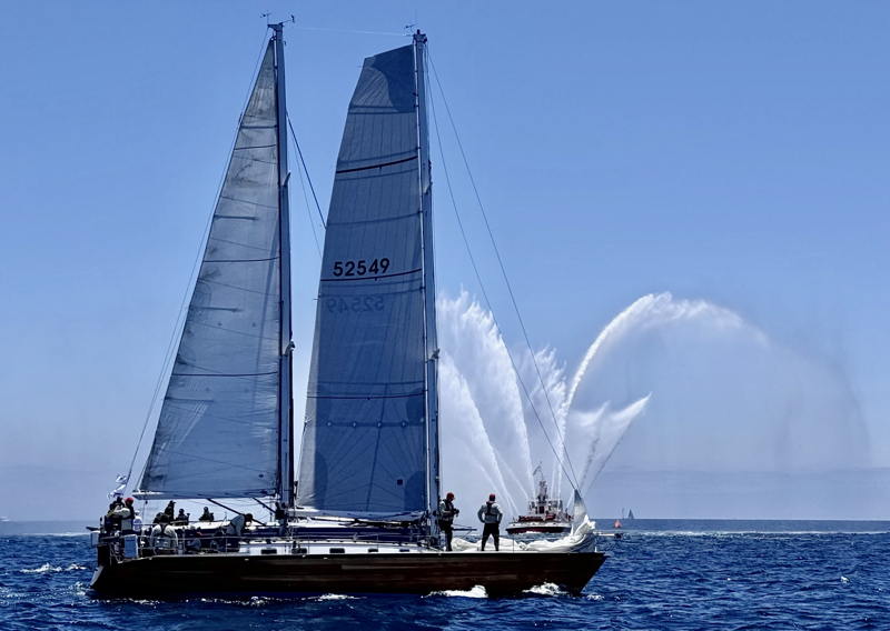 Author, Andy Schwenk and his crew aboard Sir Edmund start with the 'slow boats' on Tuesday. They're currently sailing at about 8 knots as they head West.