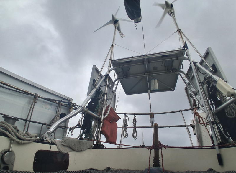 Storm Ready looking aft on S/V Cetacea.