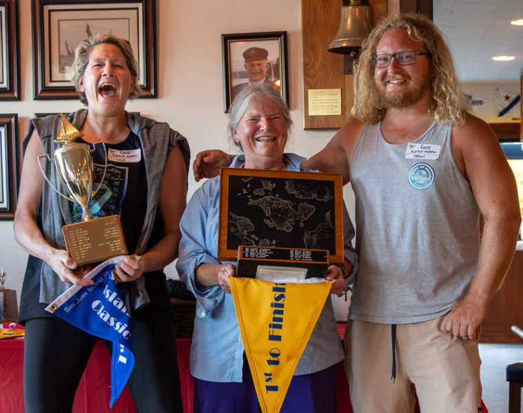 Trophies and prize flags