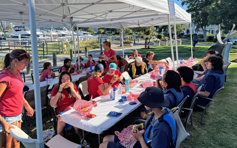 Sea Scouts under tents