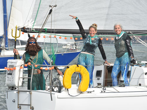 Great Pumpkin costumes: Neptune and mermaids