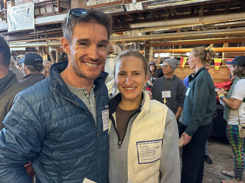 Harrison and Katelyn just moved here from Texas three weeks ago. Harrison has already connected with local sailing and Katelyn connected with Island Yacht Club at the party to learn about their upcoming Women's Sailing Seminar. 