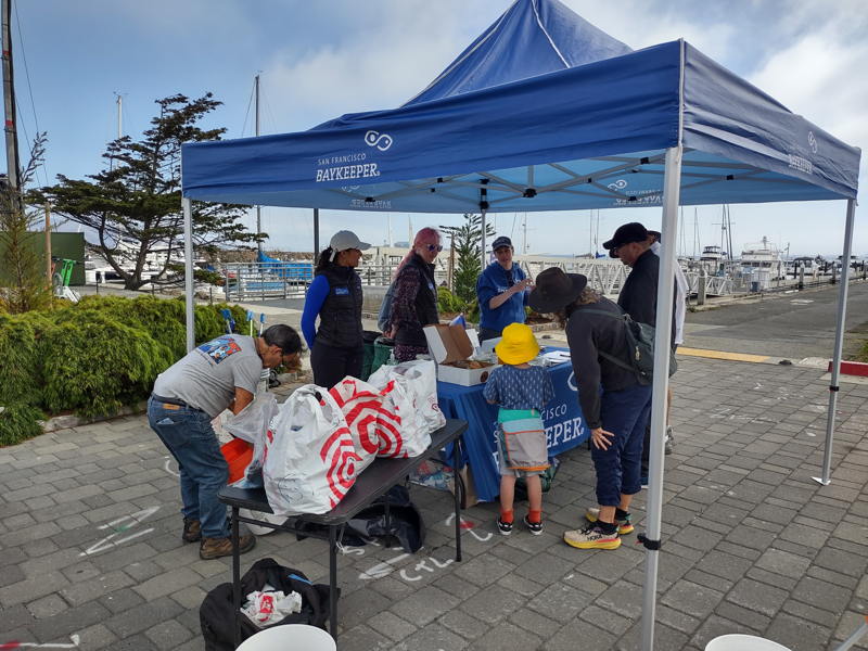 BaykeeperSF was on site to organize the clean up along the San Francisco waterfront. 