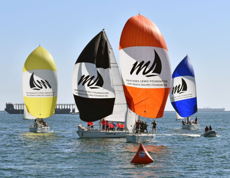 Colorful Catalina 37 spinnakers