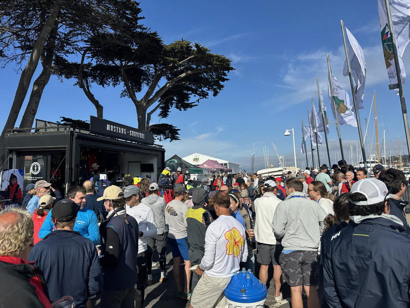 The Mustang fashion show was popular and near the beer.