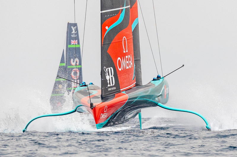 Team New Zealand emerges from the fog on the way to winning the 37th America's Cup.
