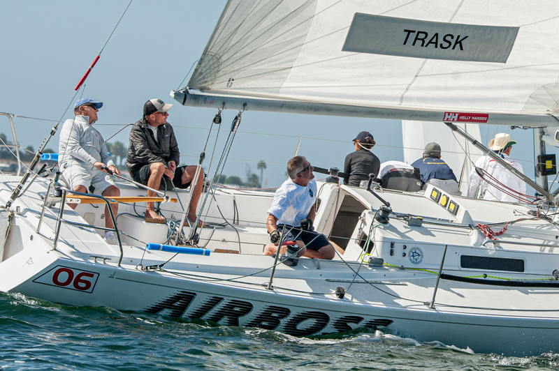 The master himself, Don Trask, at the helm in his last International Masters Regatta in 2019.