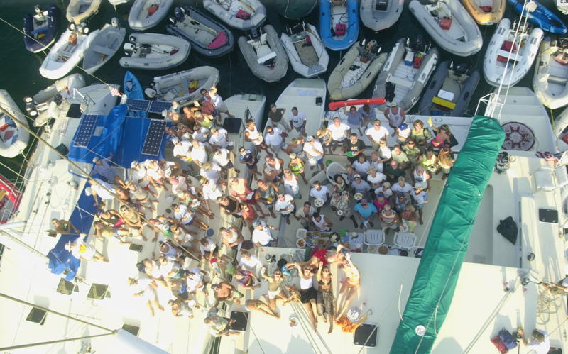 Gathering for a good cause in Zihuatanejo.