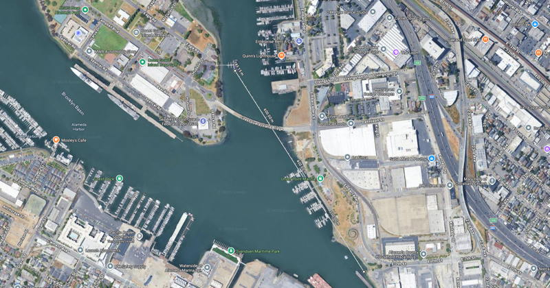 The Coast Guard's patrol boats berthed 800 yards away from the sunken boat with many more illegal anchor outs even closer.