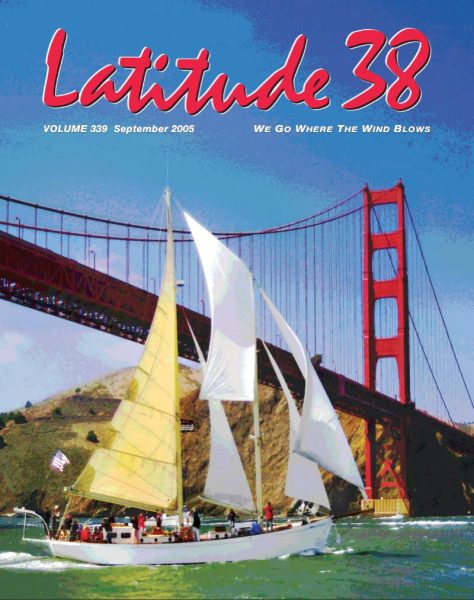 The schooner Seaward sailing into the Bay in the summer of 2005. 