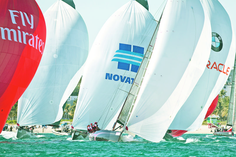 Larry Ellison racing in the RC44 in Miami.