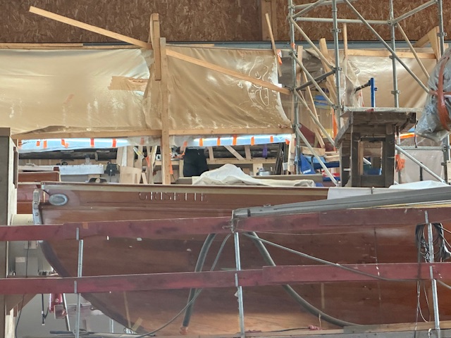 Grisette is being brought back to mint condition in the ship in Brest, France. 