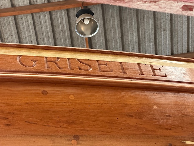 Grisette will soon be looking good and sailing again. 