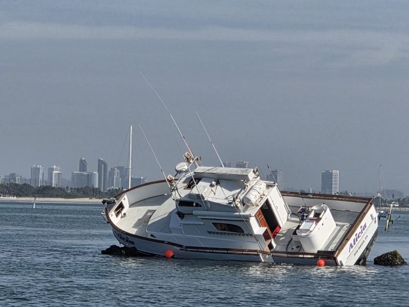 This boat was aground in San Diego at the start of the Ha-Ha. It looked like it was operator error.