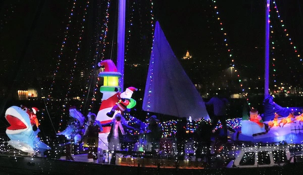 The estuary's challenges didn't dim the lights on the recent lighted yacht parade. 