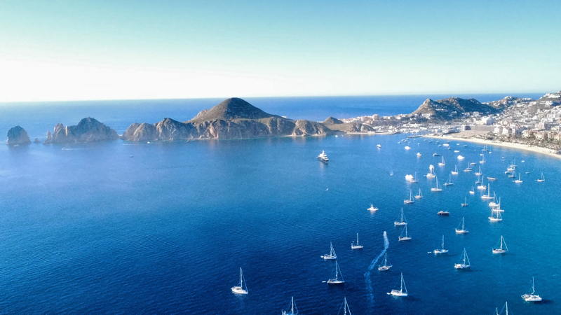 Carpe Diem amongst the Ha-Ha finishers anchored off of Cabo. 