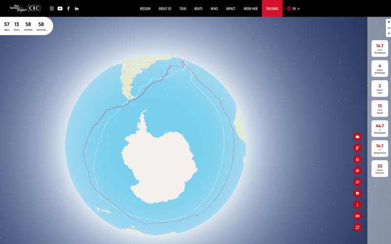 This view of The Famous Project's route is an interesting perspective on the the Jules Verne trophy course. 