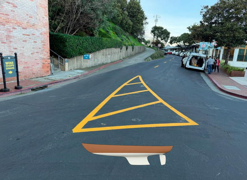 We did a rough addition of a boat as a visual aid.