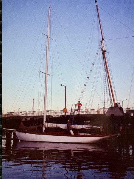 Grisette at the Army Corps docks in Sausalito (Home of the Matthew Turner) in 1994.