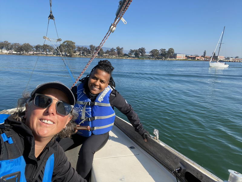Shelli Bohrer sharing sailing with Island Girl 2.