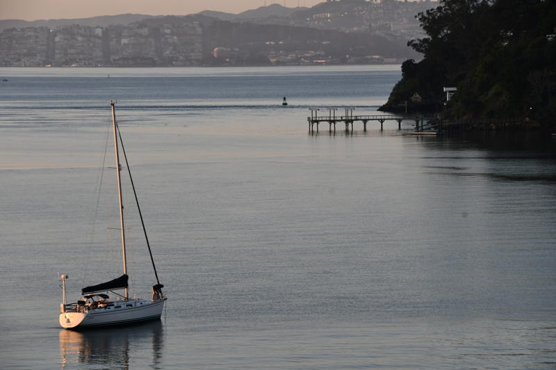 The Hanse 341, Froya, spent a quiet night anchored in Belvedere Cove. 