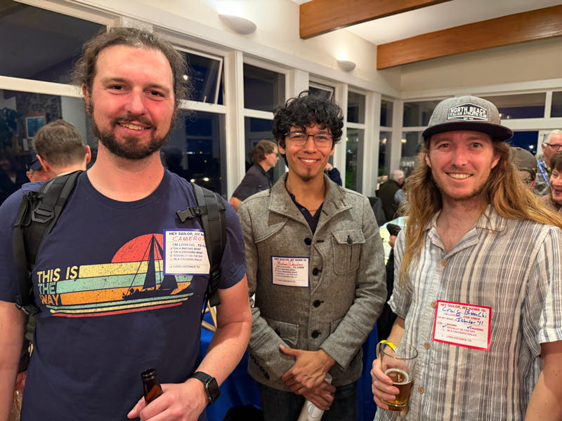 Red-tagged Chris Biauchi arrived with his Islander Freeport 41 on the Golden Gate Yacht Club guest docks. 