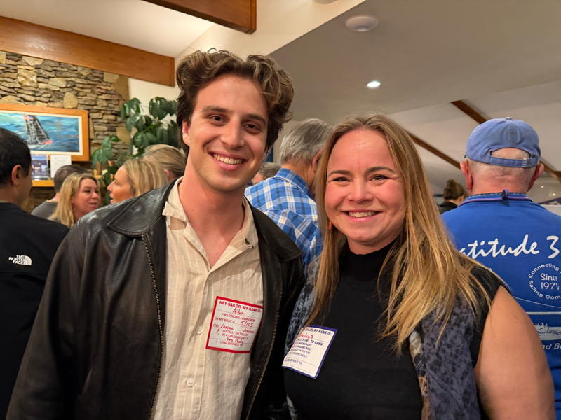 Aiden Ramblas and Wendy discussed summer sailing opportunities. 