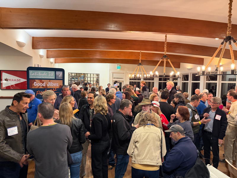 It was a standing room only crowd with lots of captain and crew connections being made.