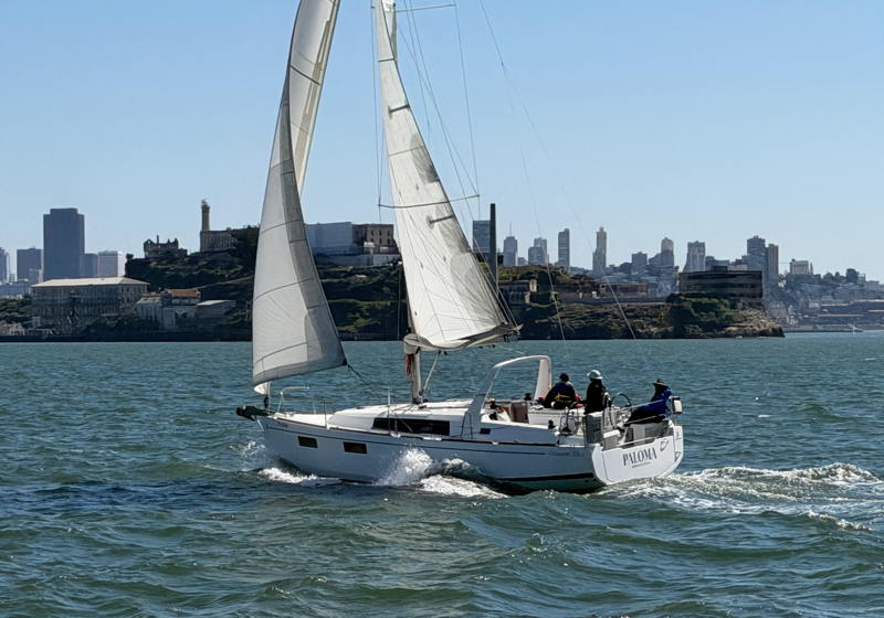 Paloma was one of many sailboats out for any idyllic weekend on the Bay. 