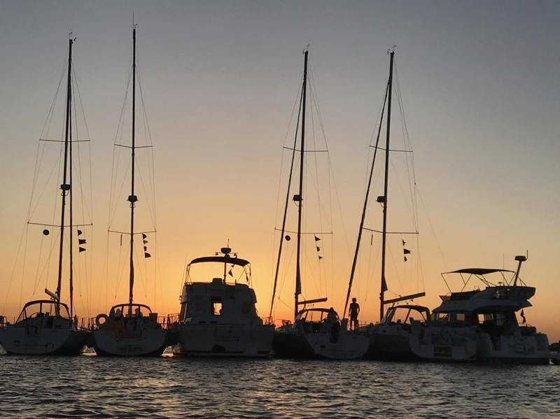 Former Bay Area sailor sent in this photo of a Club Nautique Raft-Up. 