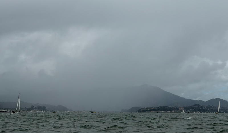 Rain squalls and breeze were part of the scenery. 