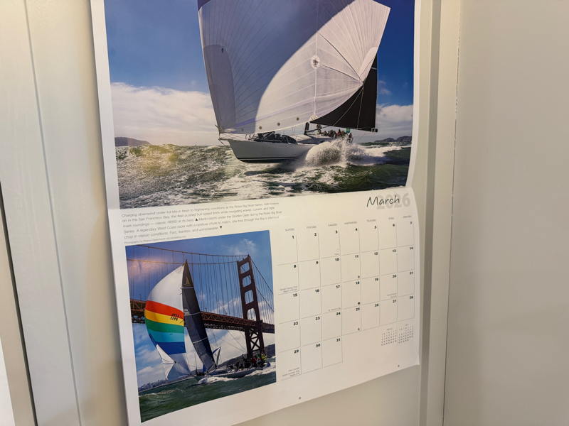 We always love having the Ultimate Sailing Calendar on our wall.