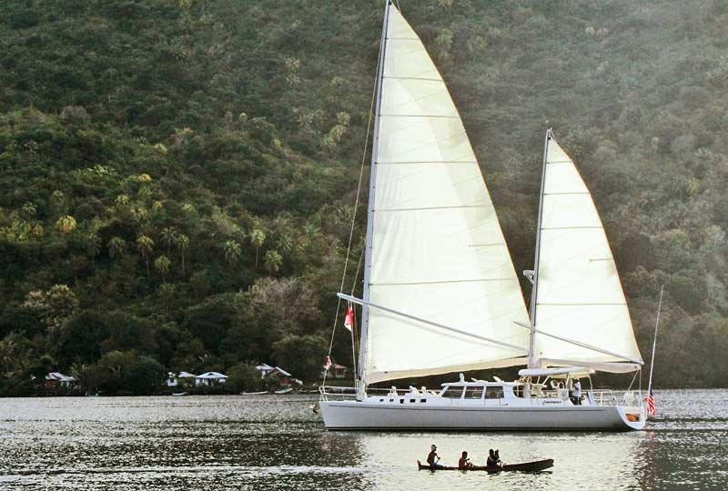 The Repass family recently completed a 14 year circumnavigation aboard their Santa Cruz built Wylie 65 Convergence.