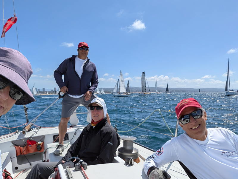 There appeared to be a serious lack of pre-start tension aboard the good ship Juno. 