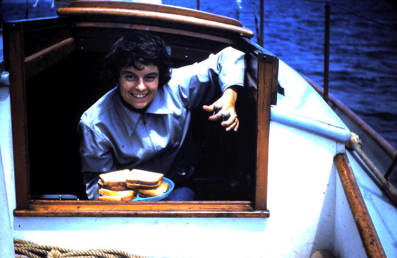 Ok, our mom started in the galley on her honeymoon with dad but went on to lots more sailing. 
