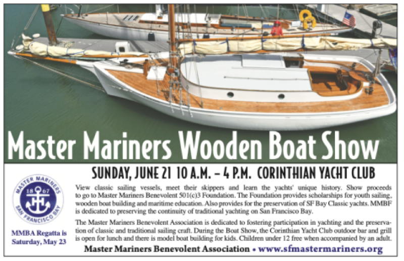Master Mariners Wooden Boat show is Sunday of Summer Sailstice weekend.