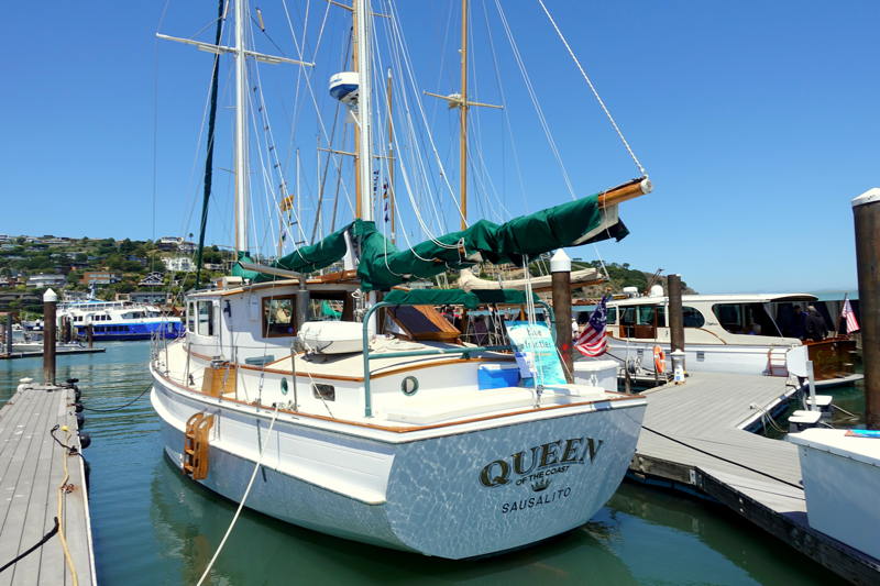 Another queen of the show, Blue Frontier's motorsailor, Queen of the Coast. 