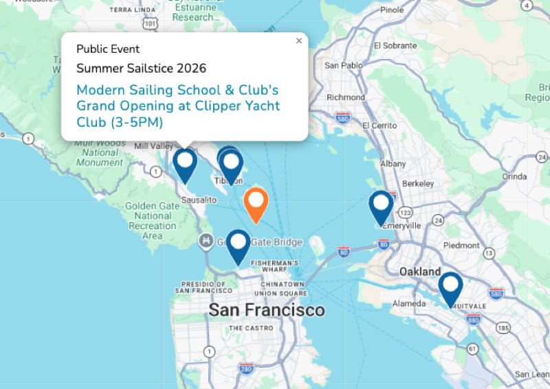 Add your plans to the Summer Sailstice Bay Area or global map.